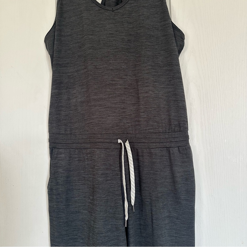Vuori Lux Harem Sleeveless Racerback Jumpsuit Charcoal Heather Grey Size XL - Picture 4 of 9